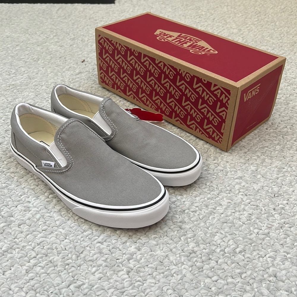NWT Gray Vans Slip-Ons